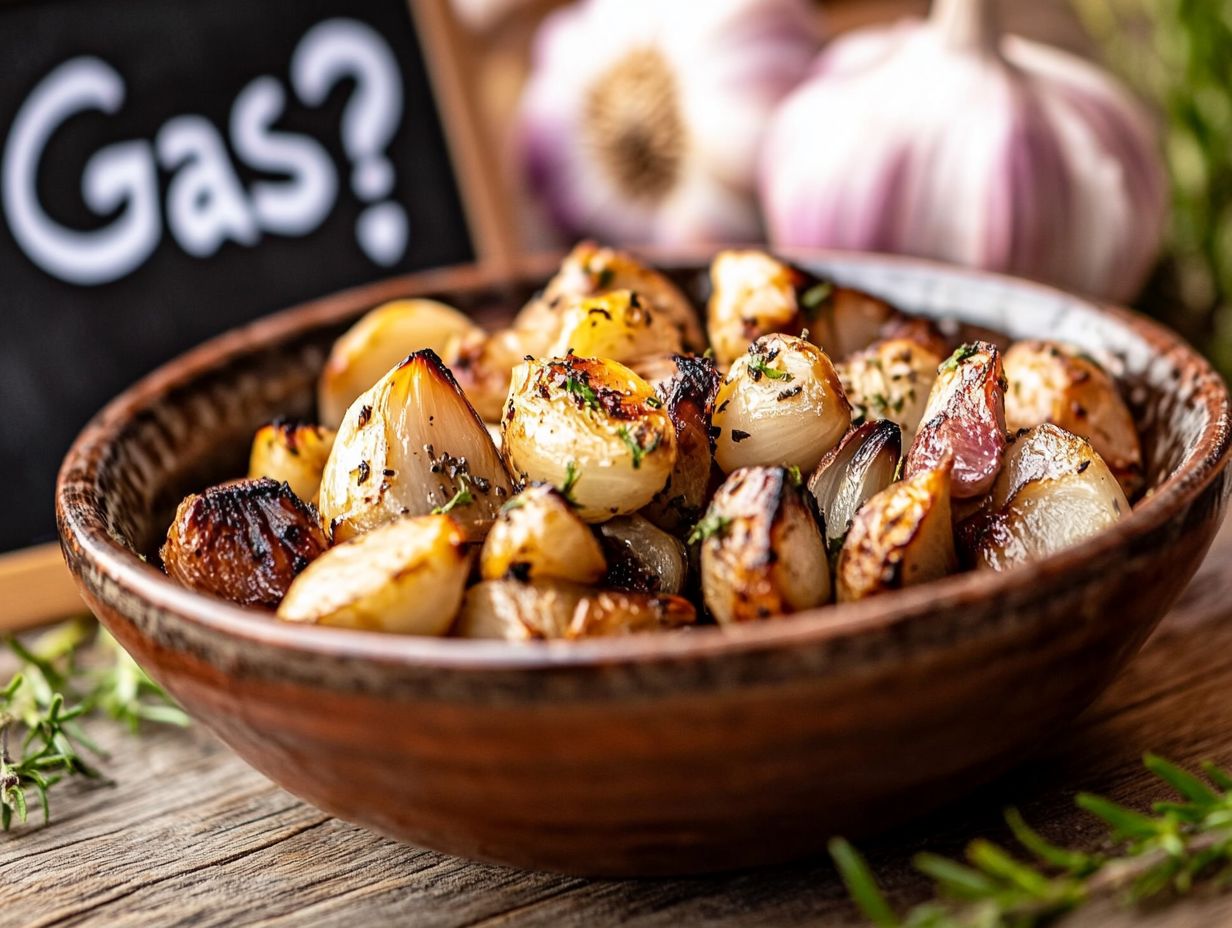 How does cooked garlic cause gas?