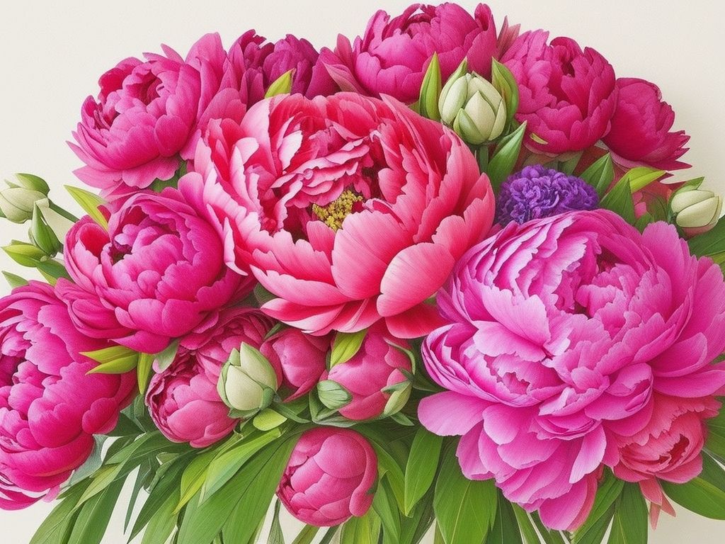 double shaped peonies