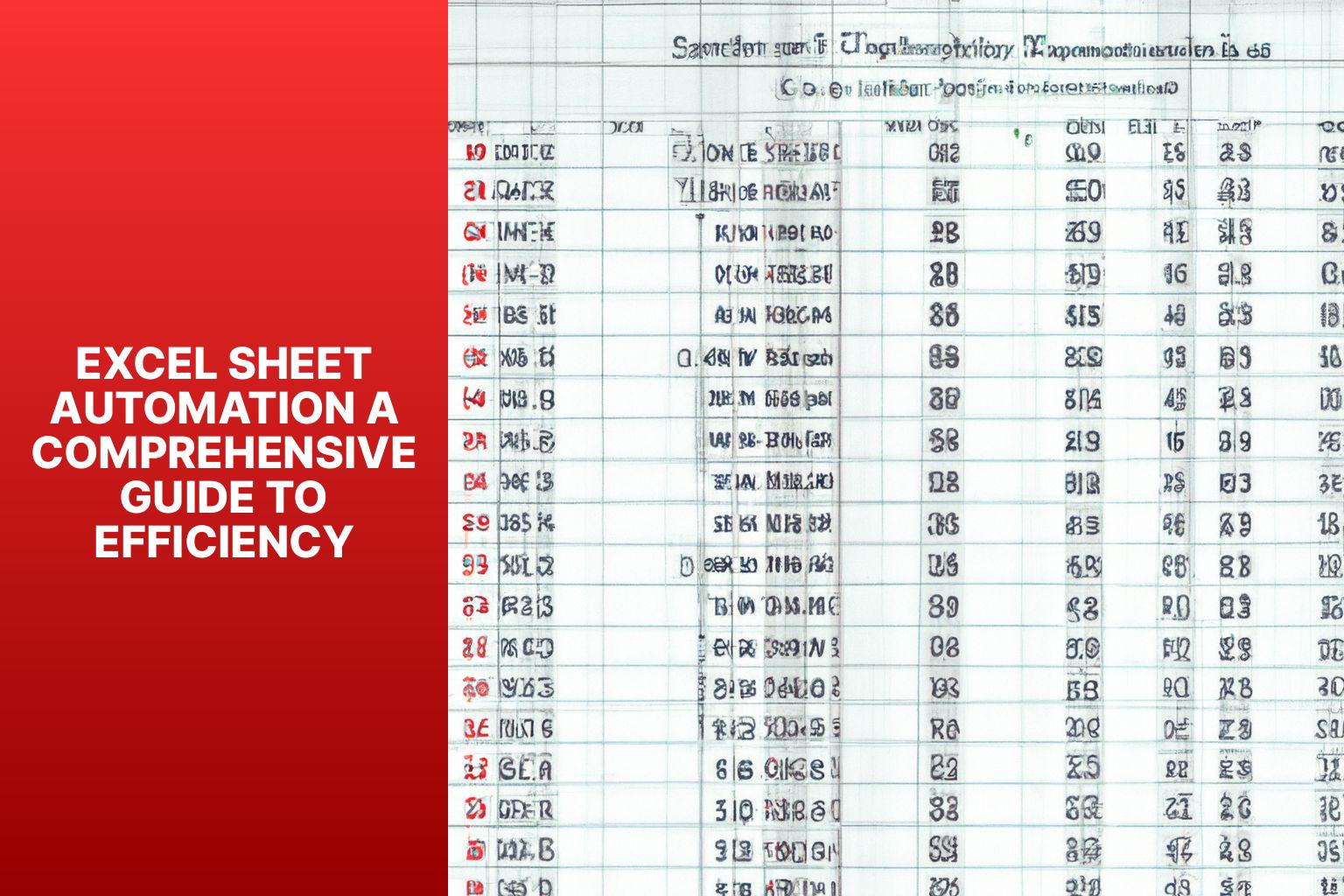 Excel Sheet Automation A Comprehensive Guide to Efficiency