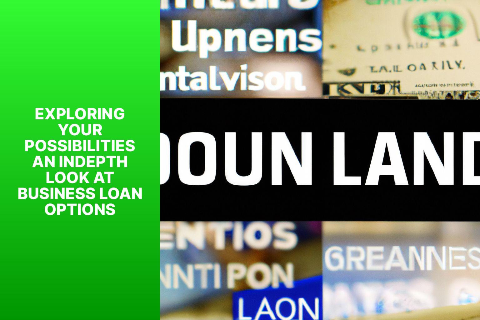 Exploring Your Possibilities An Indepth Look at Business Loan Options