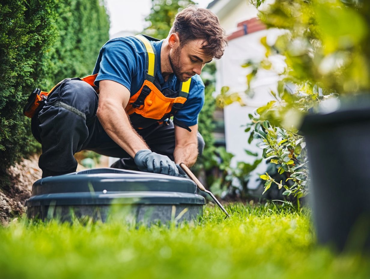 Visual guide to identifying common septic system issues.