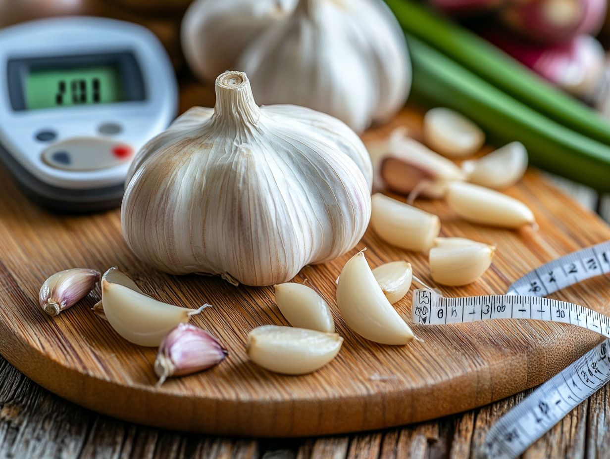 What is the connection between garlic and diabetes health?