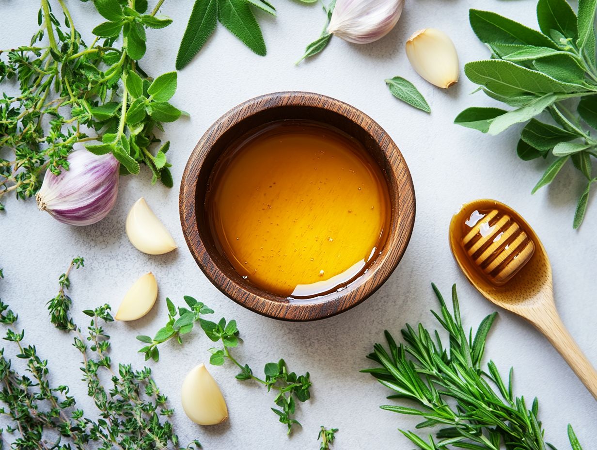 What are the benefits of using garlic and honey for skin?