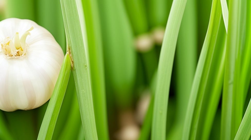 garlic bulb development and leaf health