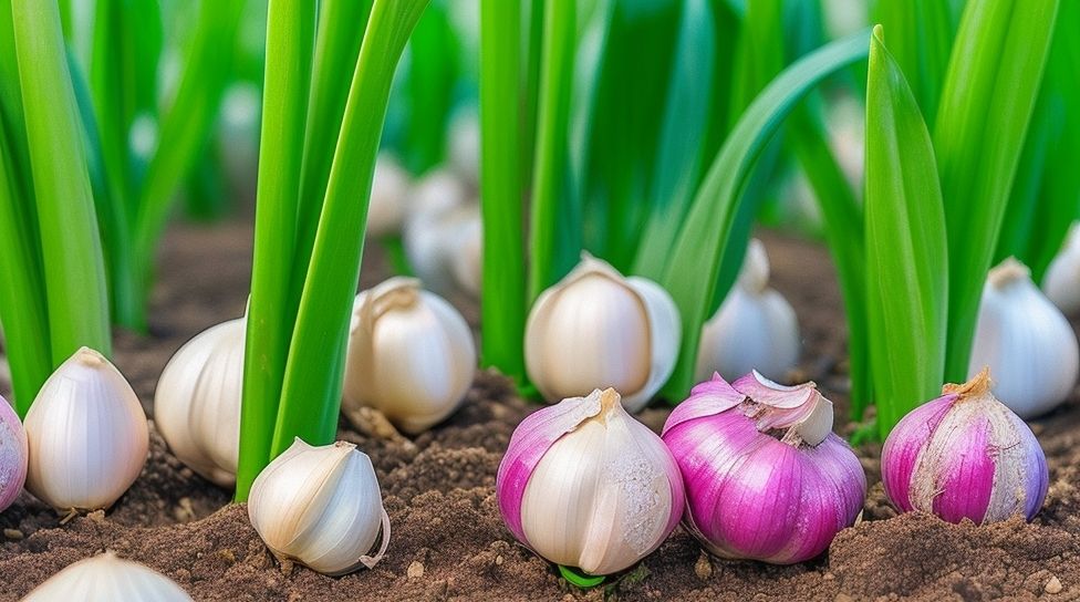 garlic growth stages and leaf color
