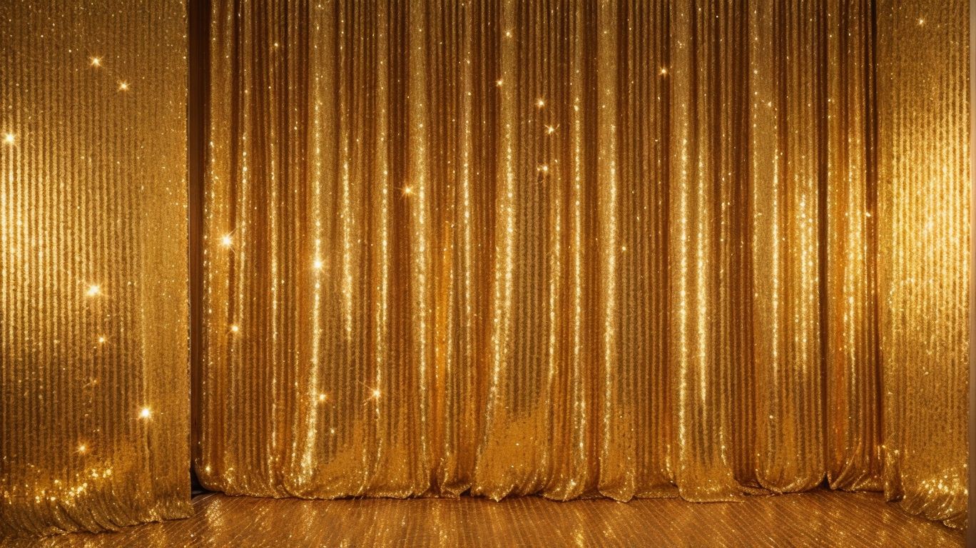 Gold sequin backdrop for photo booths