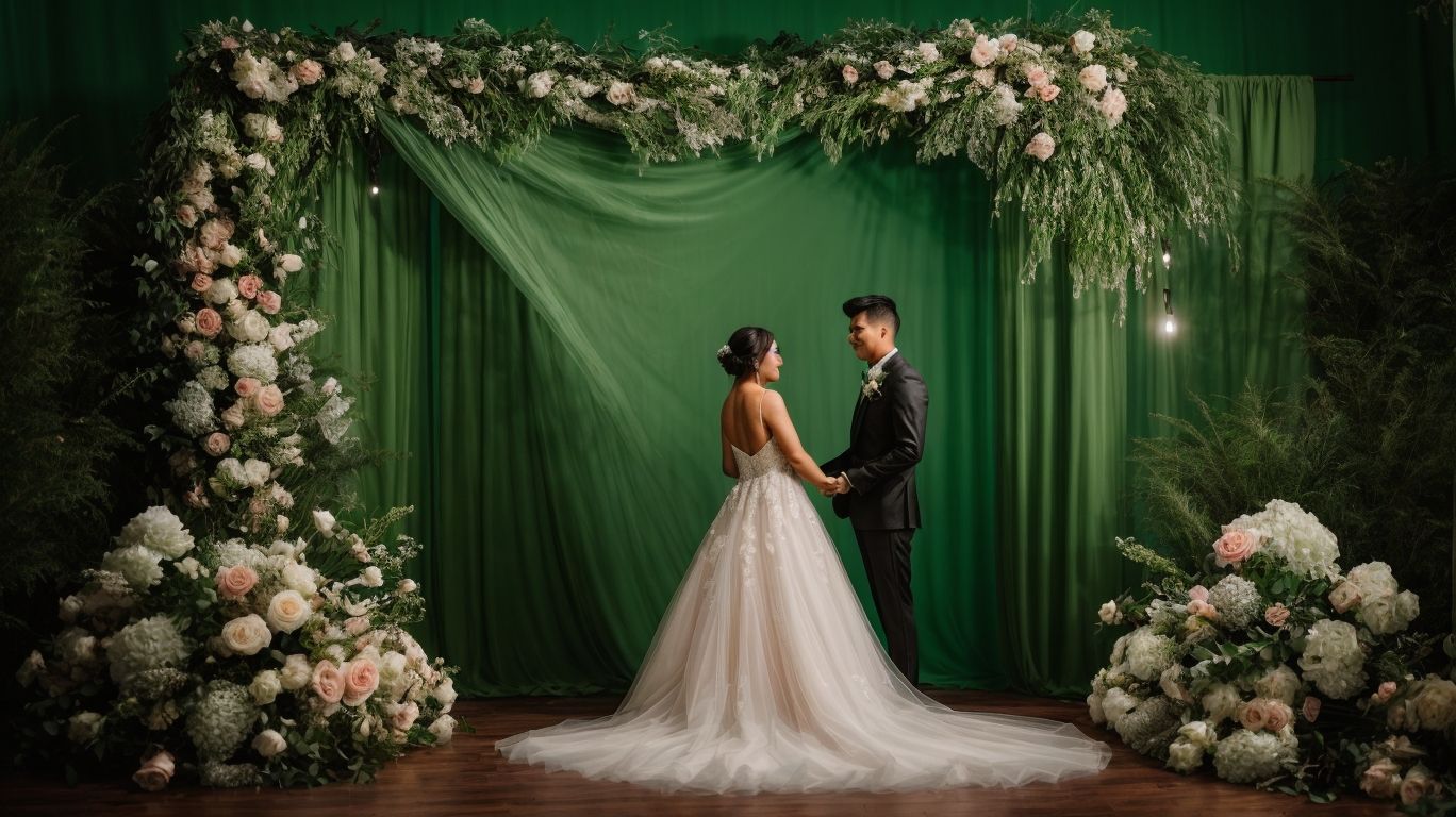 Green screen wedding photo booth