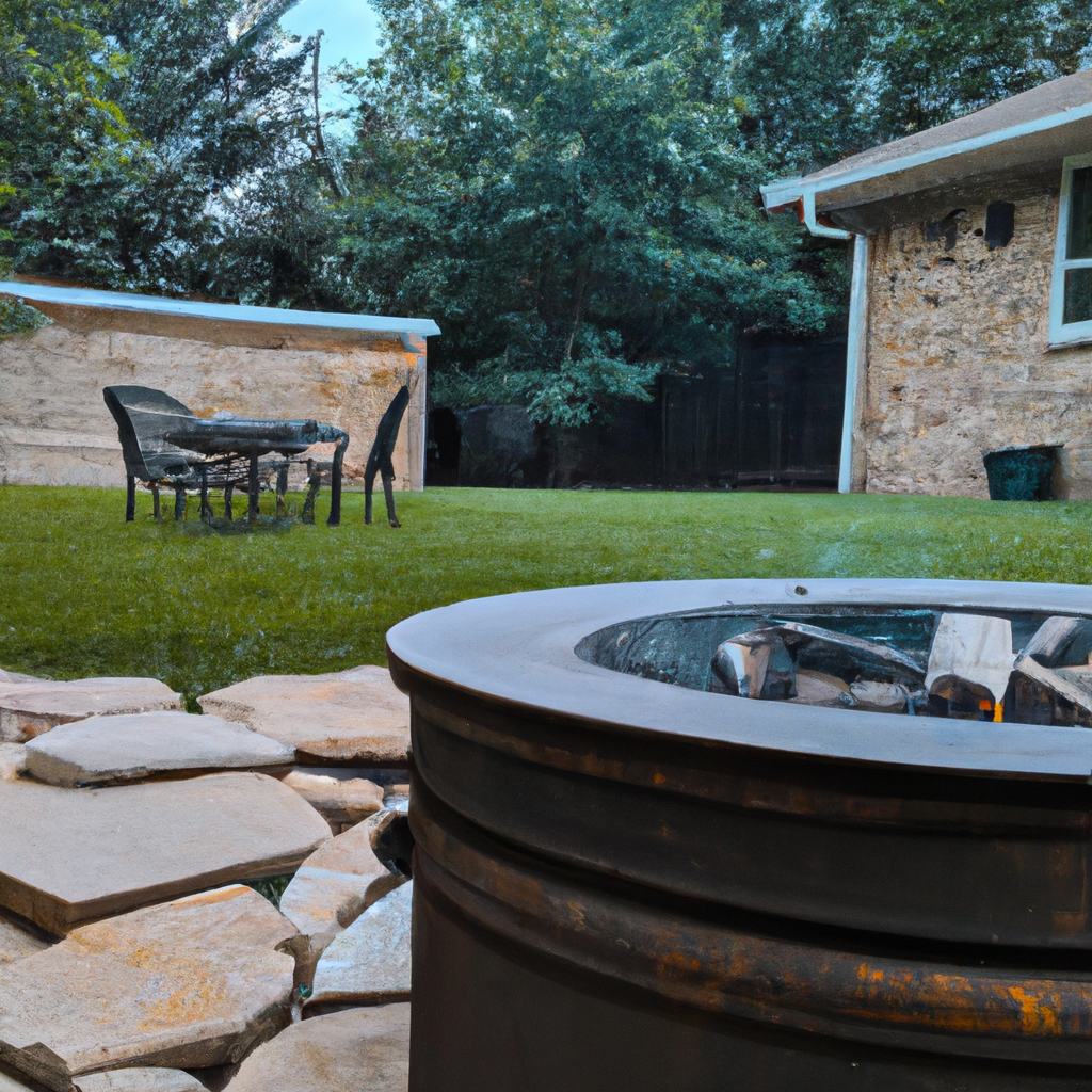 how far should a fire pit be from the house 