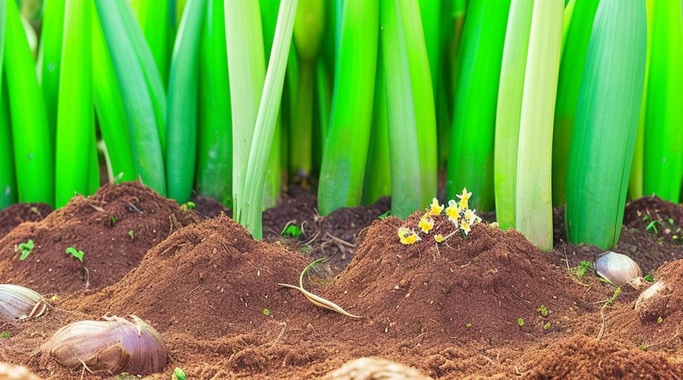 how deep do garlic roots grow