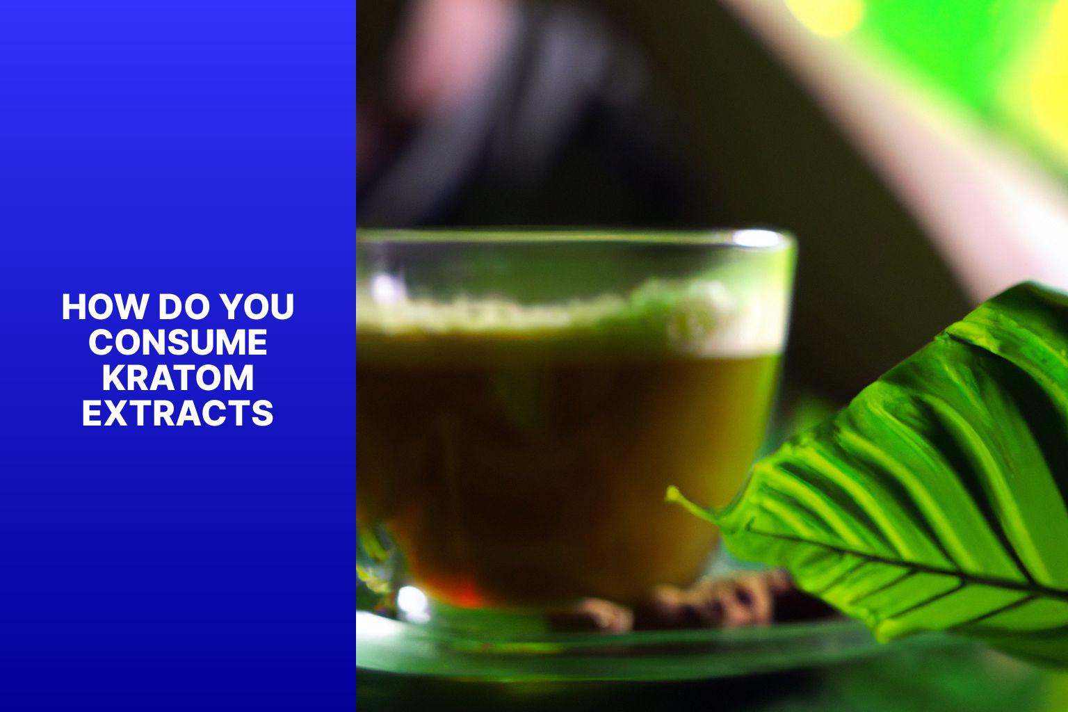 How do you consume kratom extracts