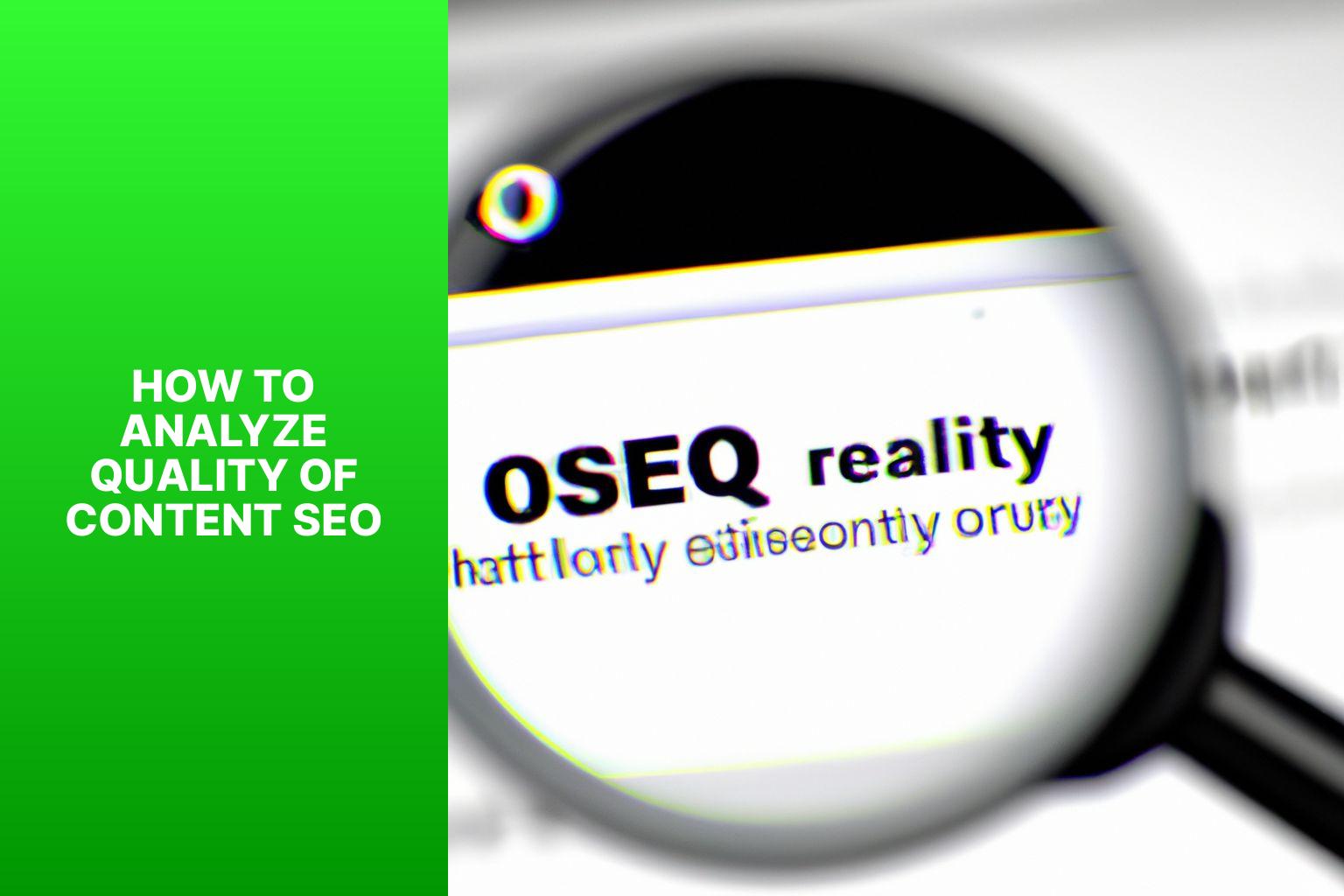How to Analyze Quality of Content SEO