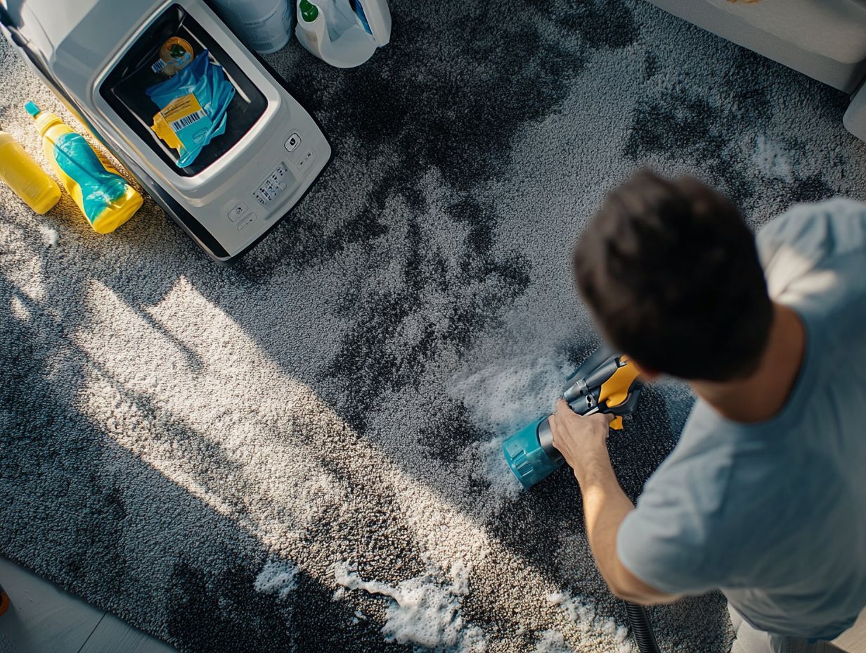 Comment nettoyer un tapis blanc qui est devenu gris?