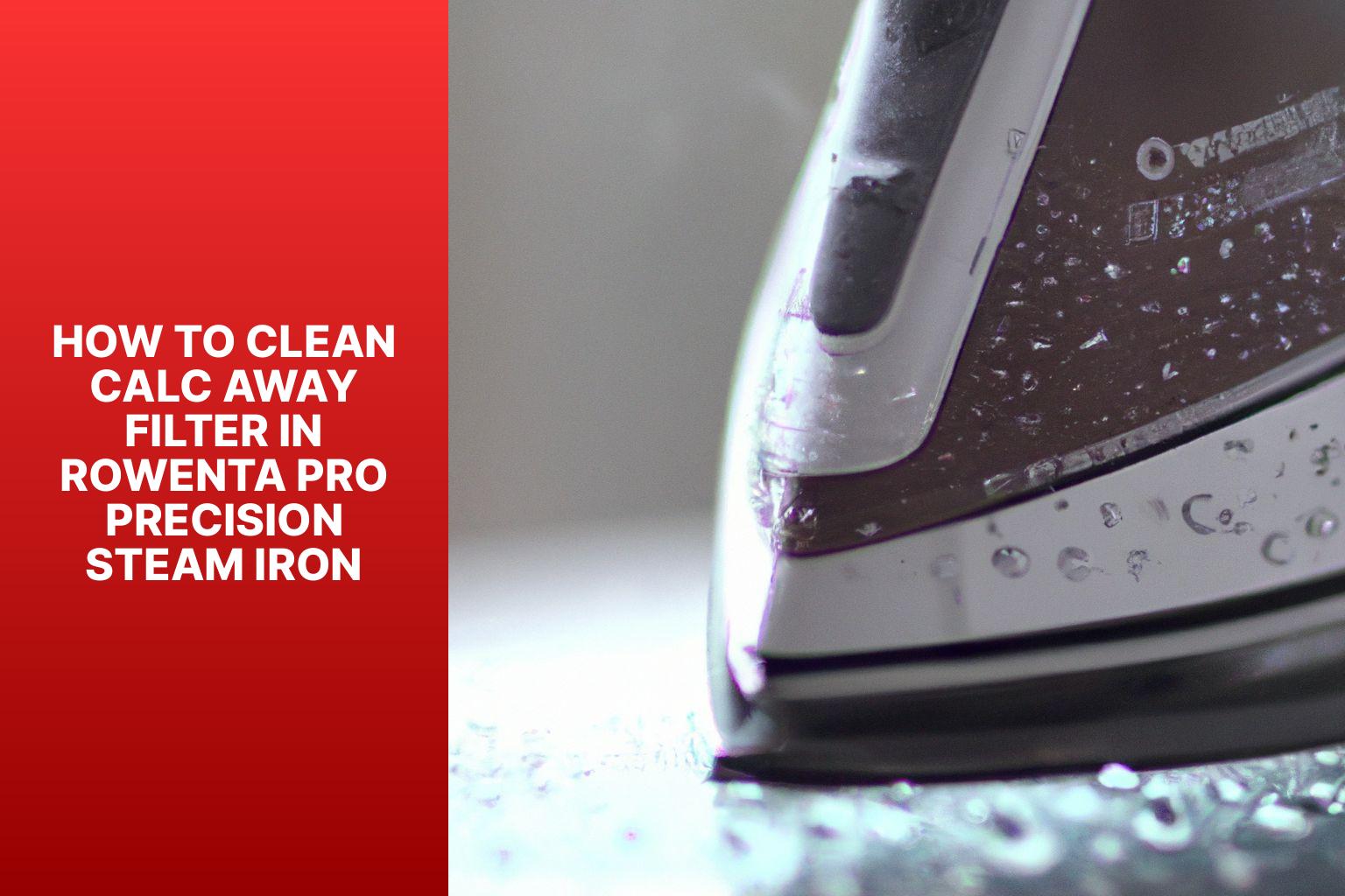 How To Clean Calc Away Filter In Rowenta Pro Precision Steam Iron