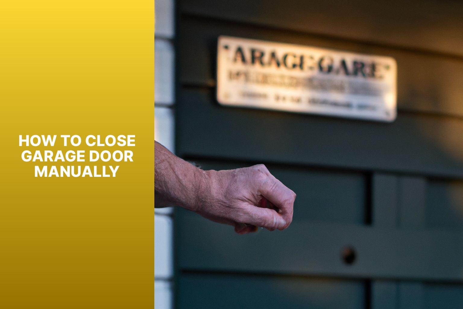 How to Close Garage Door Manually