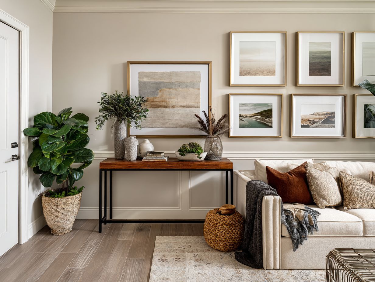Quels sont les meilleurs accessoires pour un grand mur de salon?