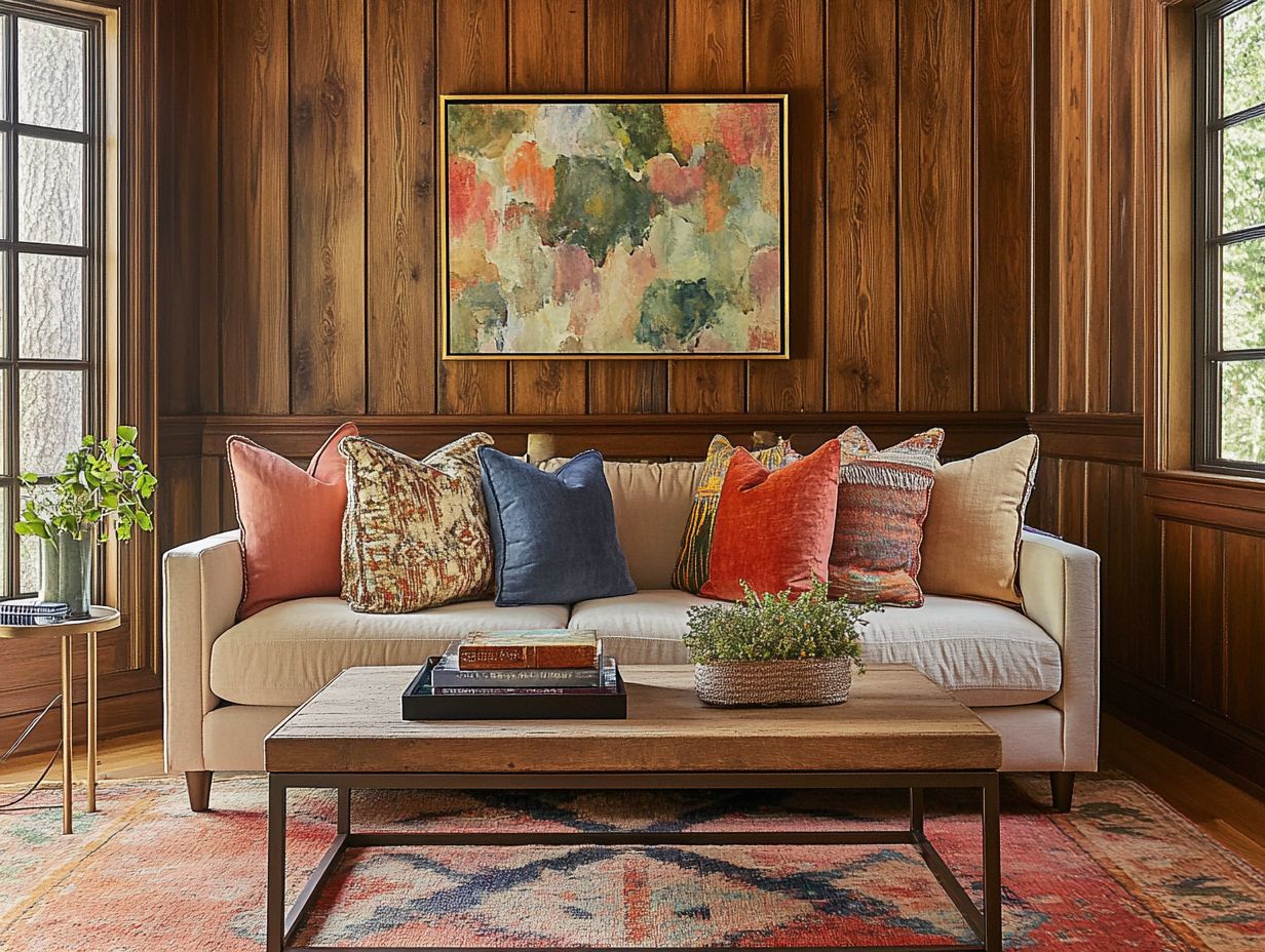 What Are Some Tips For Decorating A Wood Paneled Living Room?