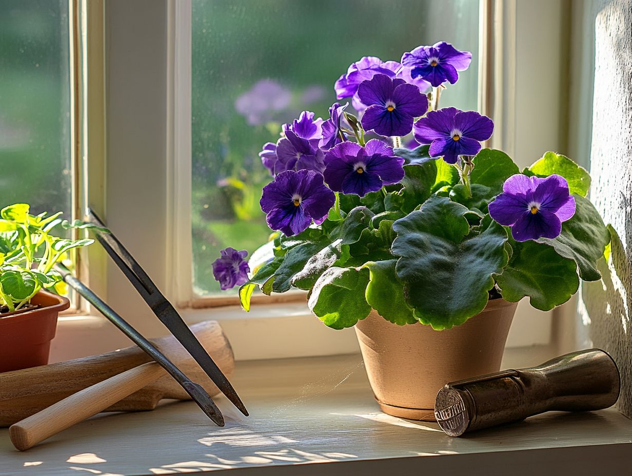 Planting and Potting African Violets