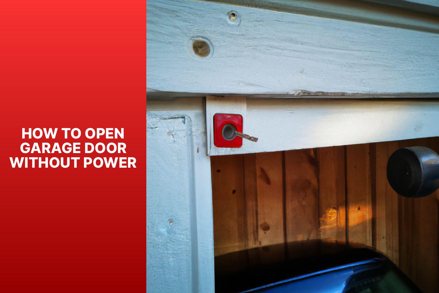 How to Open Garage Door Without Power