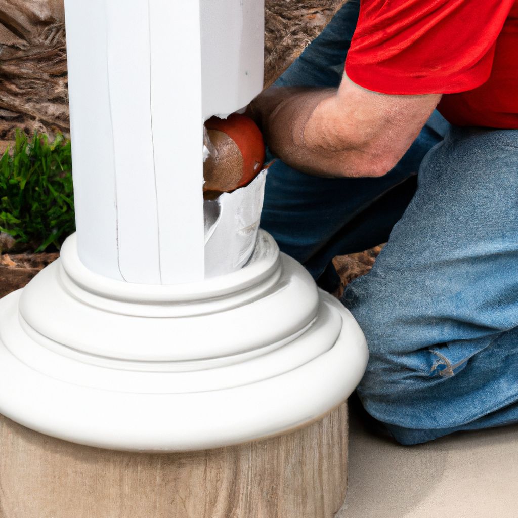 how to replace front porch columns