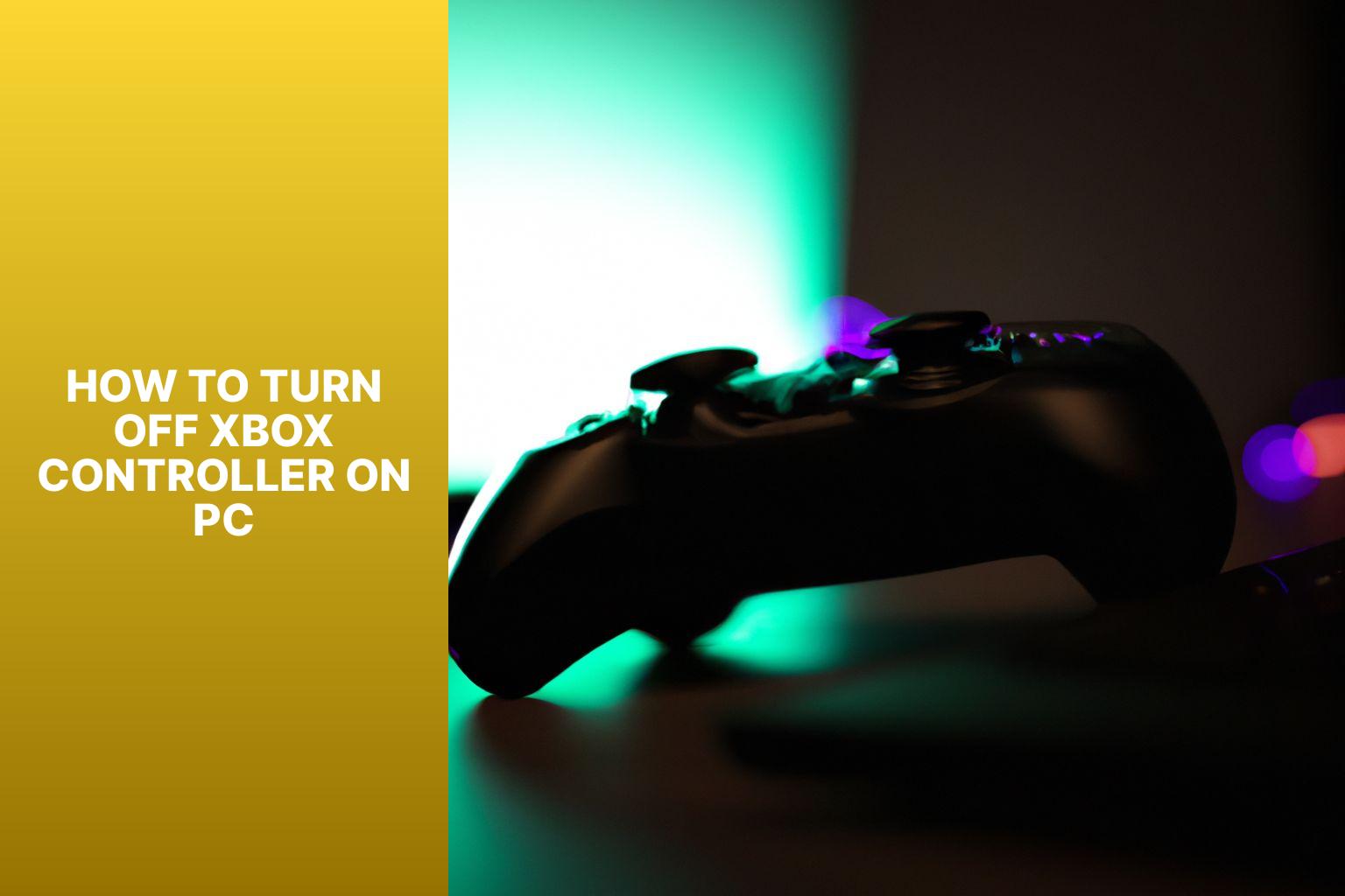 How to turn off Xbox controller on PC