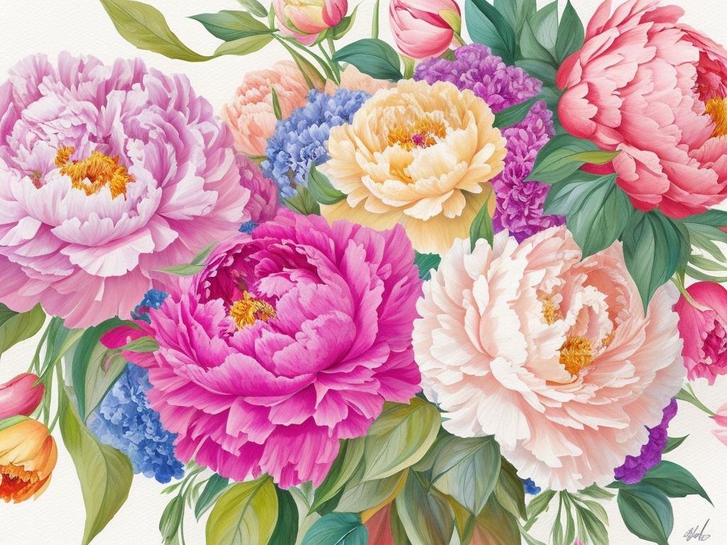 Intersectional peonies
