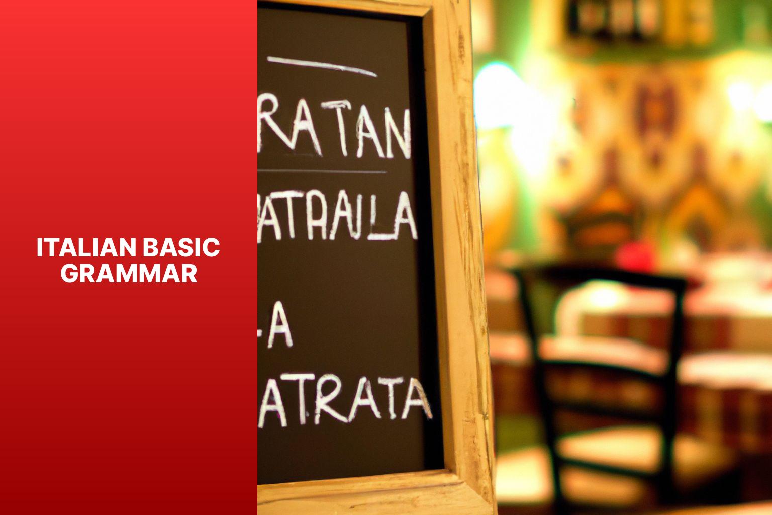italian basic grammar