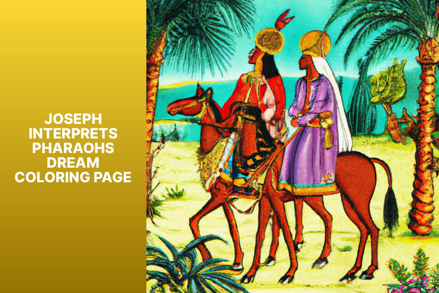 joseph interprets pharaohs dream coloring page