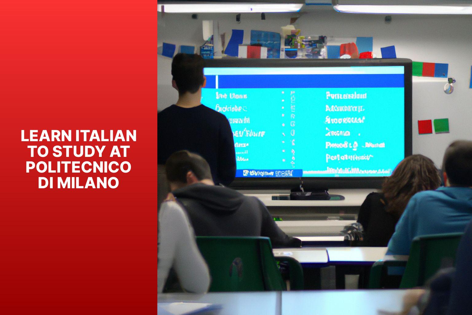 Learn Italian to study at Politecnico di Milano
