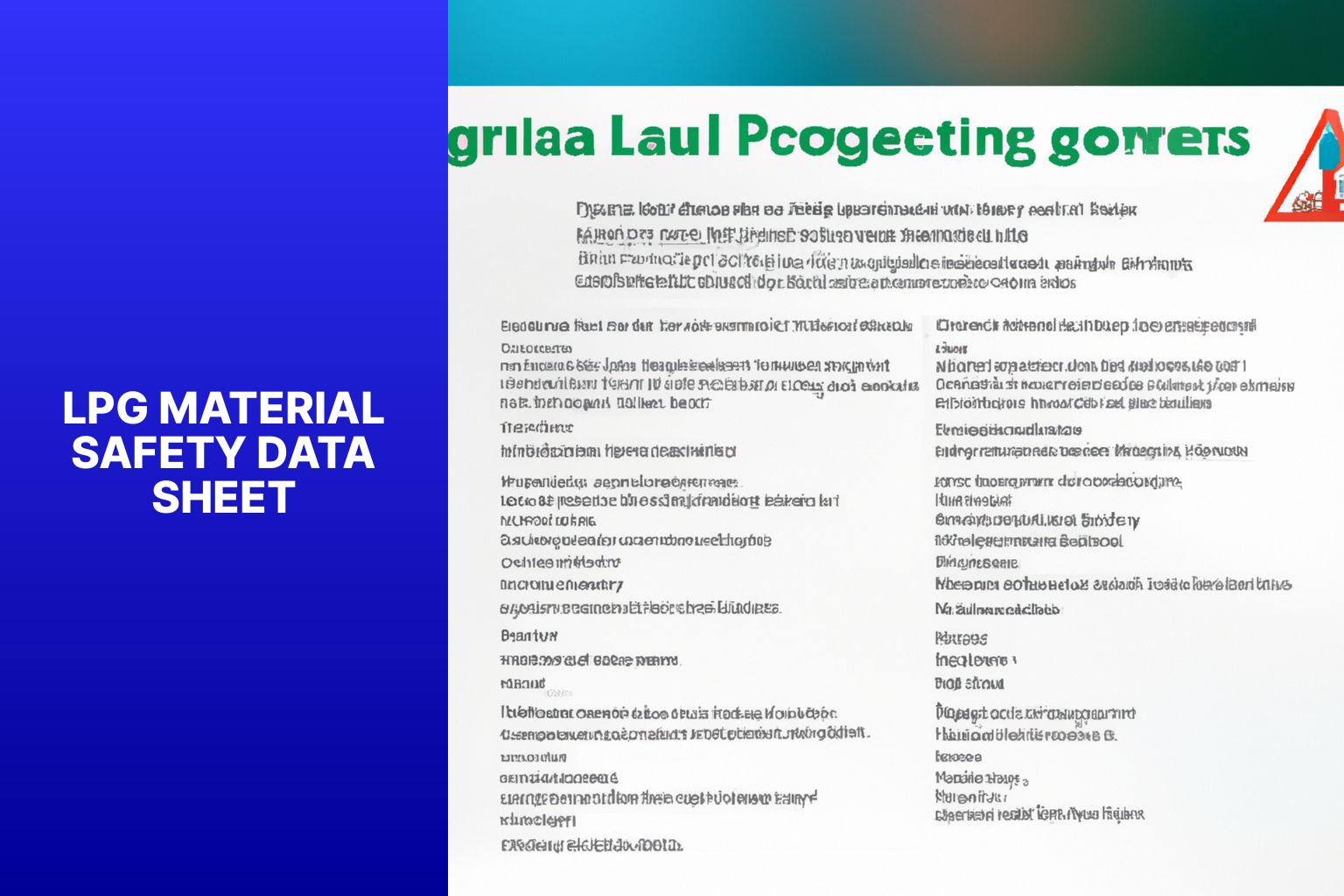 LPG Material Safety Data Sheet