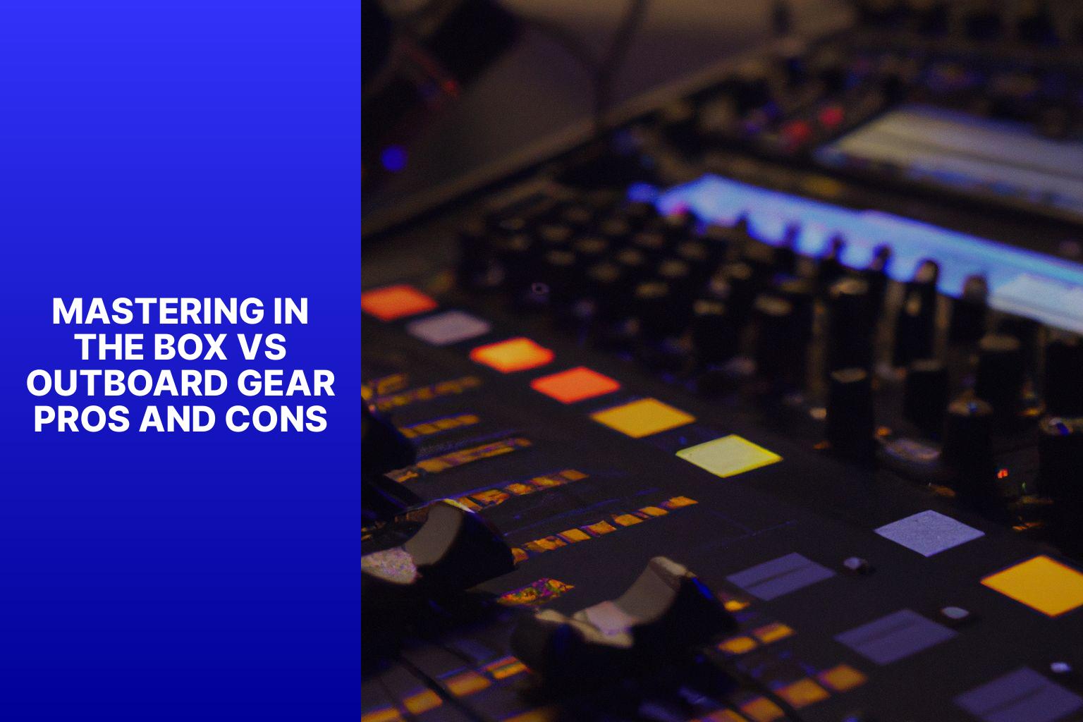 Mastering in the Box vs Outboard Gear Pros and Cons