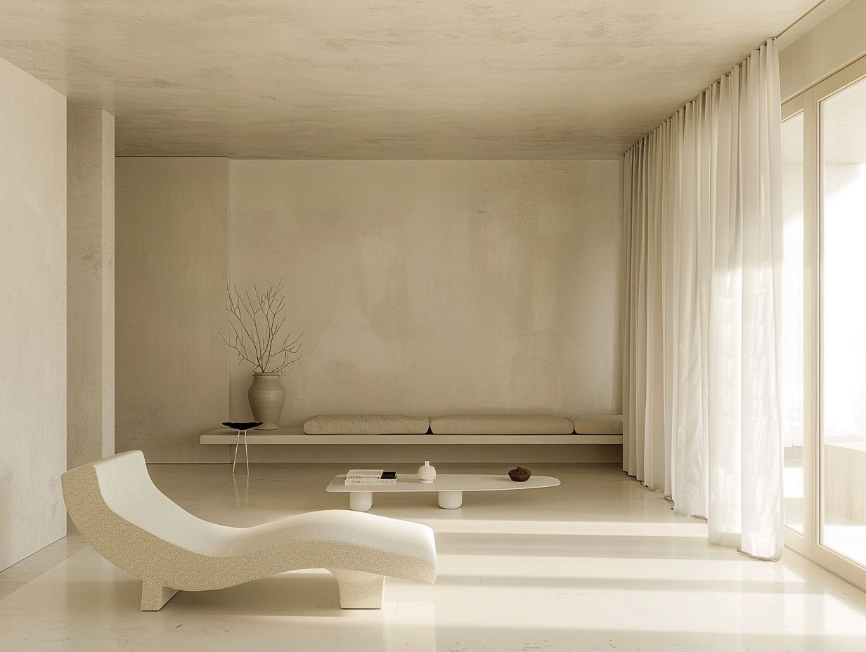 Minimal interior with clean lines and very few objects