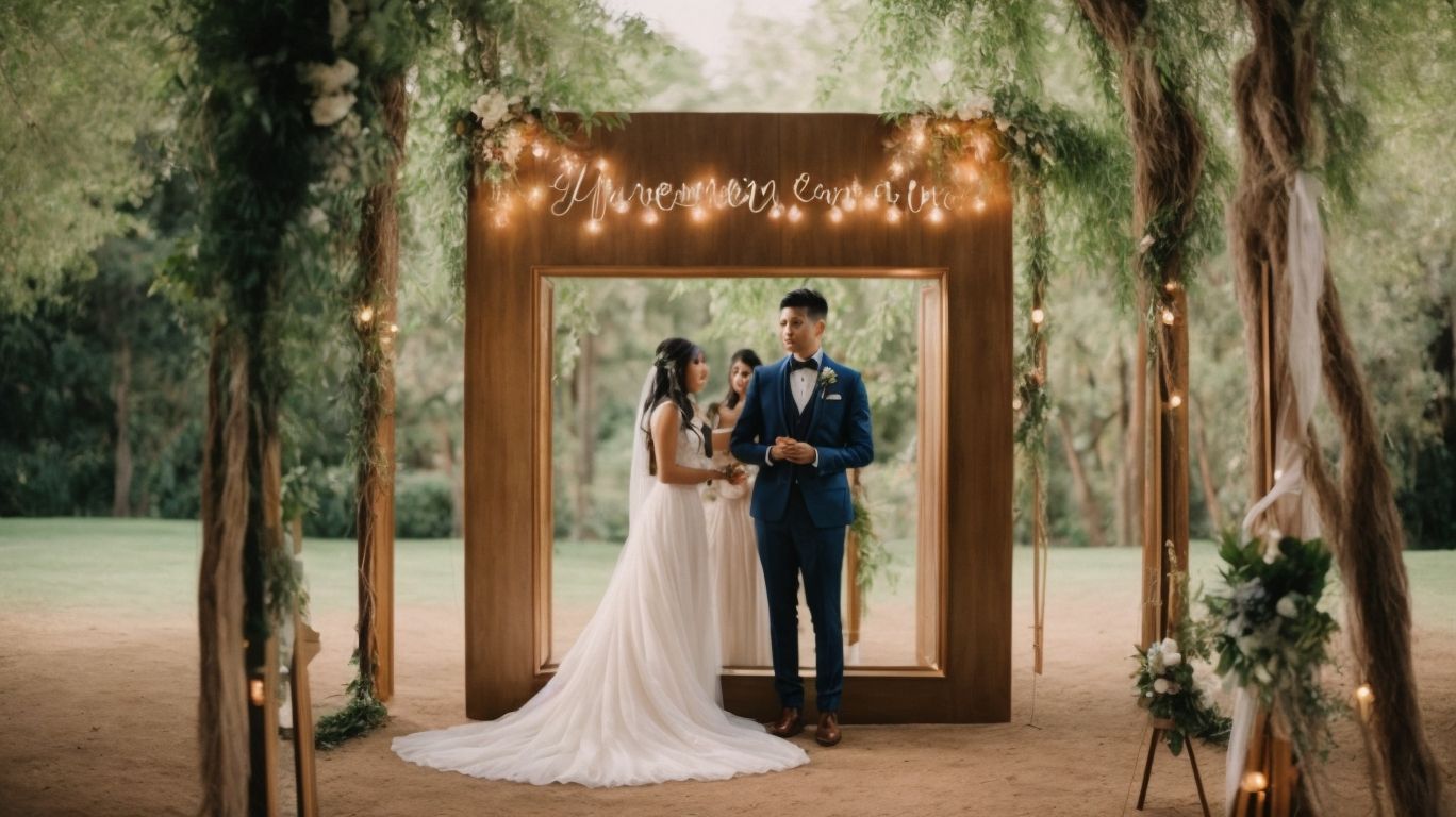 Mirror photo booth for weddings