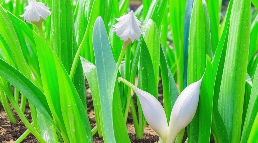 moisture level impact on garlic leaves