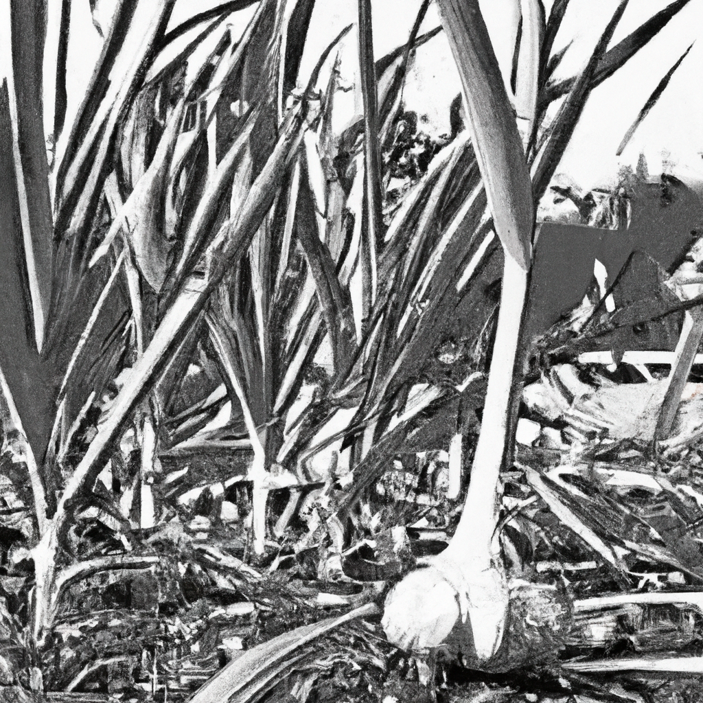 mulching techniques for garlic growth