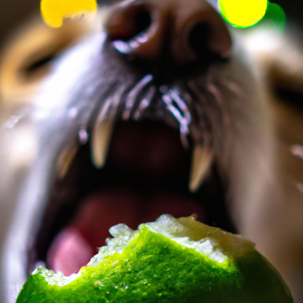 My dog ate a lime slice