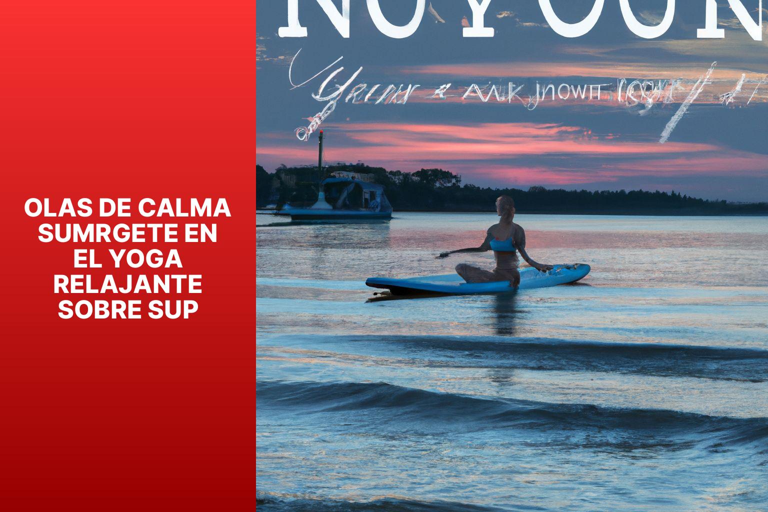 Olas de Calma Sumrgete en el Yoga relajante sobre SUP