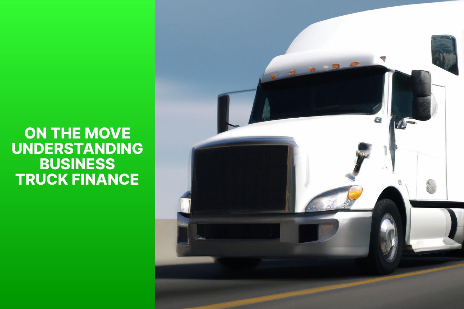 On the Move Understanding Business Truck Finance