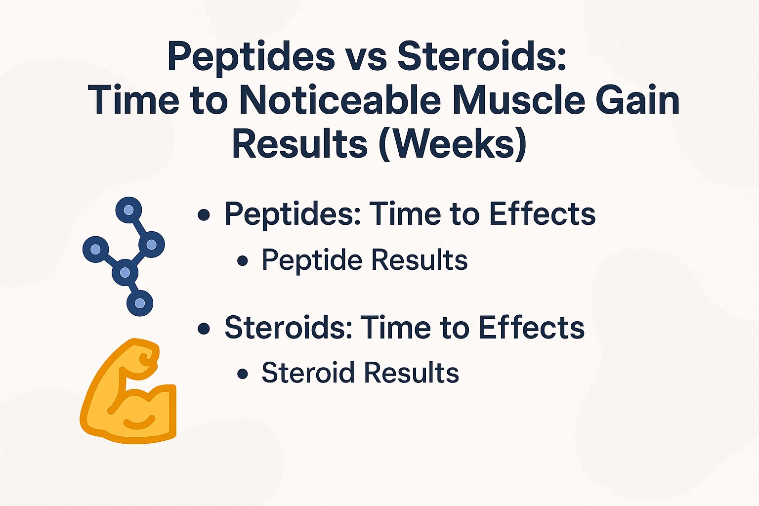 Peptides vs Steroids: Time to Noticeable Muscle Gain Results (Weeks)
