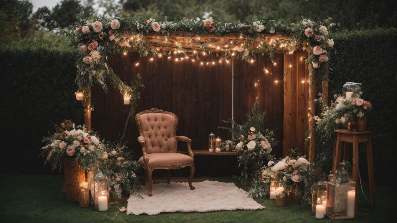 Photo booth for outdoor wedding