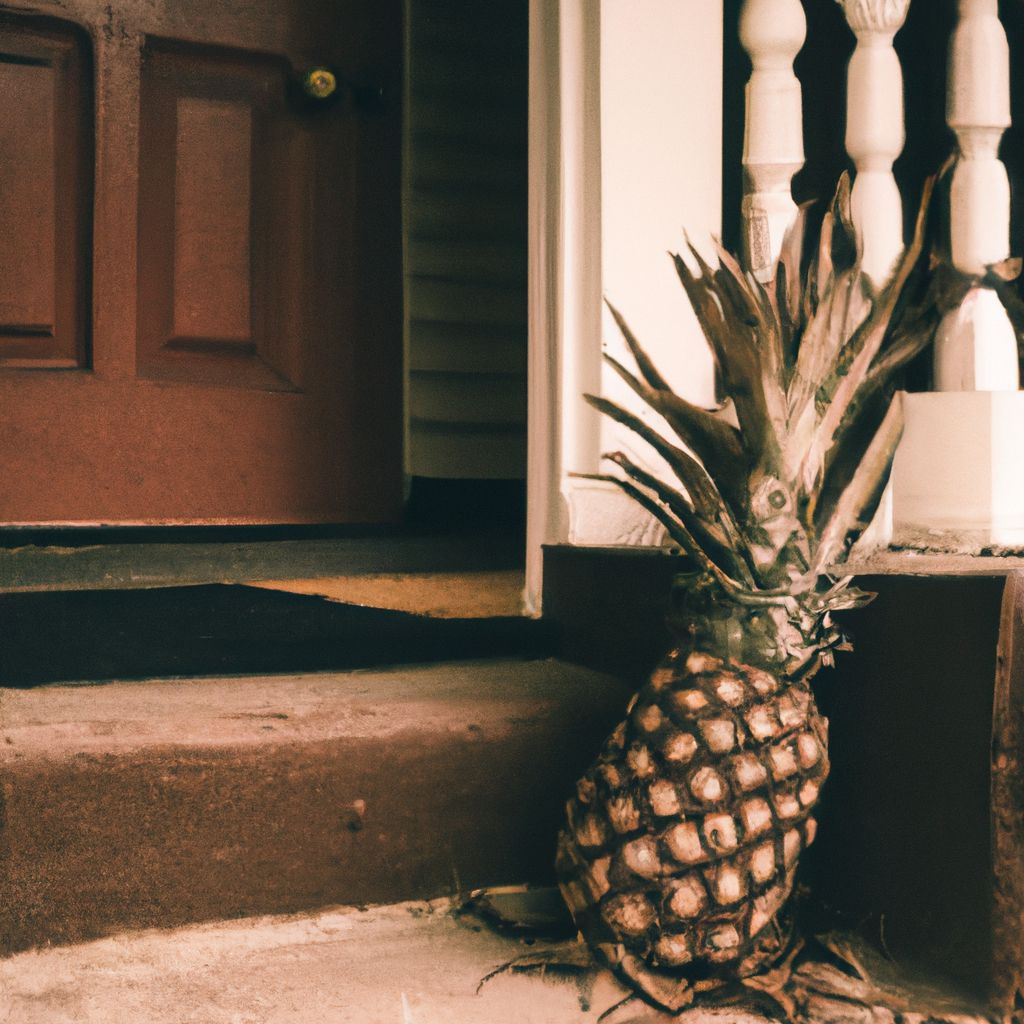 pineapple on the front porch