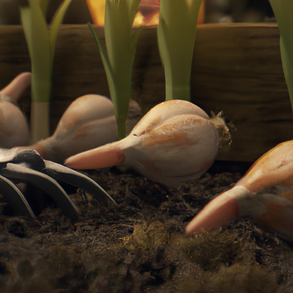 planting garlic in raised garden beds