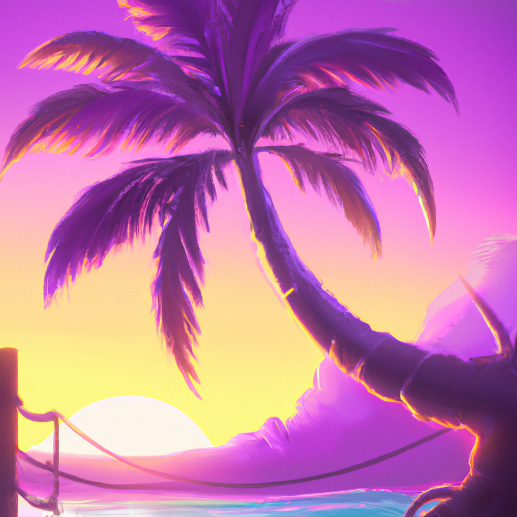 purple palm tree delight