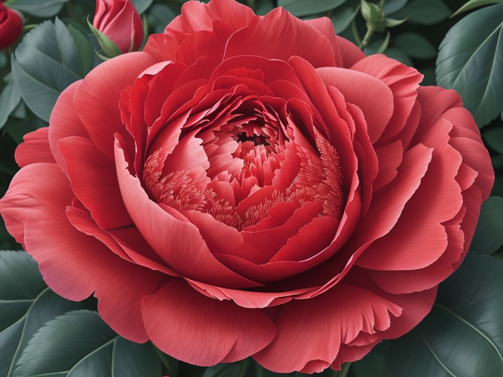 Red Red Rose Peony