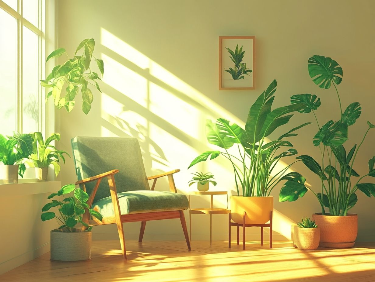 What are some benefits of reducing stress with indoor green spaces and nature therapy?