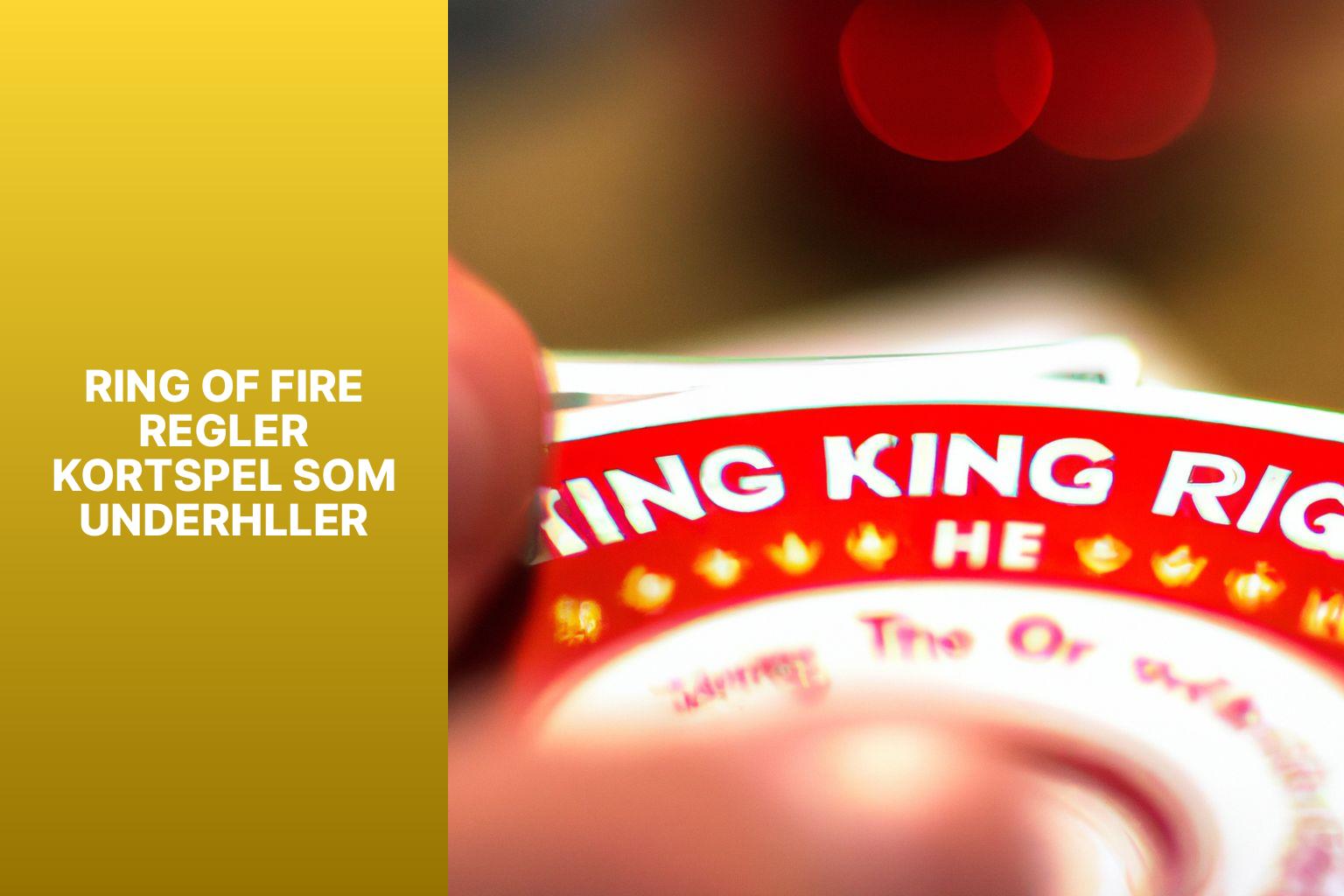 Ring of Fire Regler Kortspel som Underhller