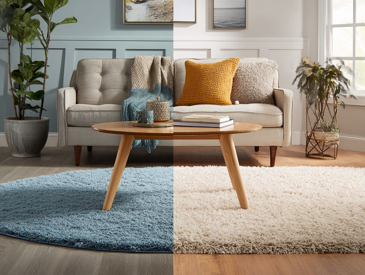 Comment un tapis rectangulaire s'intègre-t-il dans une pièce?