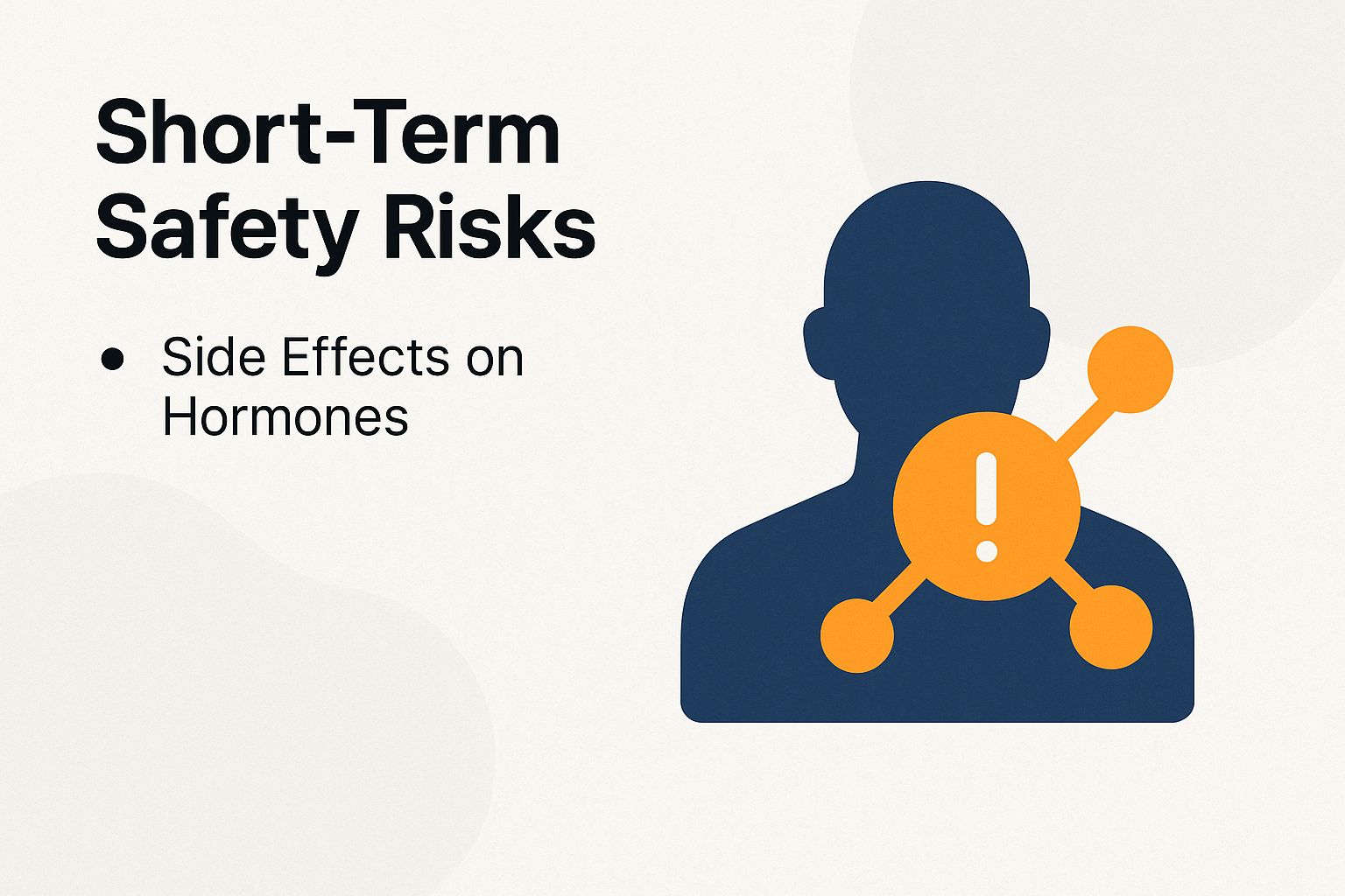 Illustration of short-term peptide safety risks including injection reactions