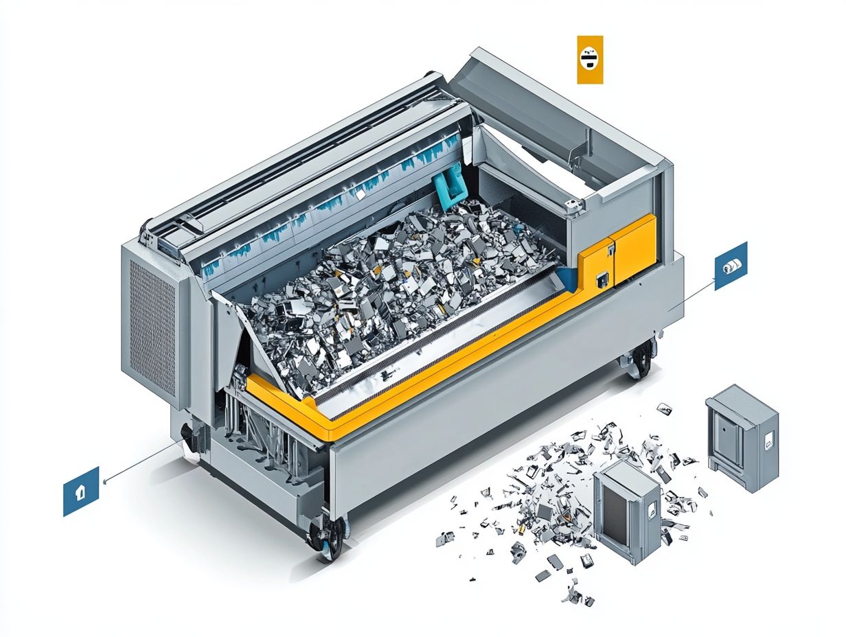 What is the step-by-step hard drive shredding process?