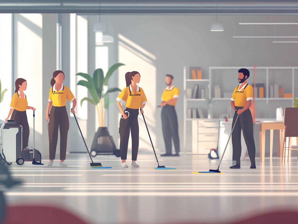 What are the challenges of temporary employment in janitorial staffing?