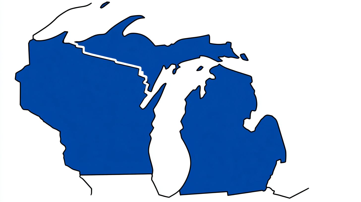 What is the difference between the lower and upper penisula michigan in terms of geography?